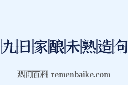 九日家酿未熟造句是什么意思的图片